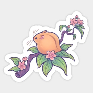 Fuzzy Peach Hamster 2 Sticker